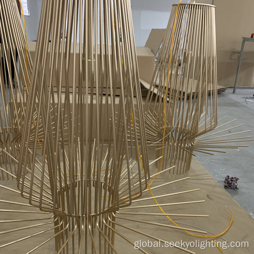 Custom Lamp Fixtures Metal branch shape hotel custom chandelier Manufactory